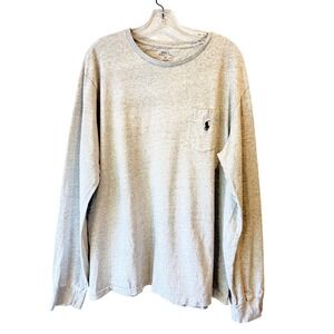 Polo Ralph Lauren Pocket T-Shirt Mens XL Gray Long Sleeve Cotton